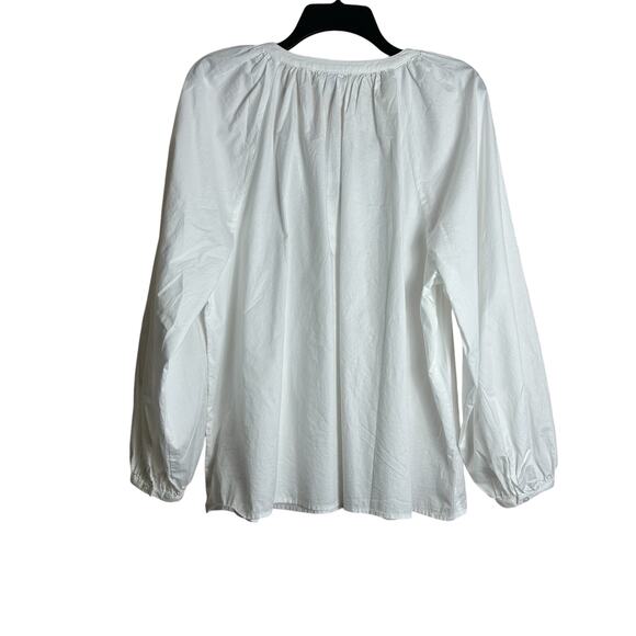 Old Navy XL Women's White Top Blouse Poplin Calla Lily New NWT - Picture 8 of 11